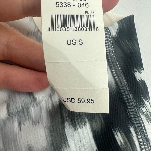 Aerie Offline 7/8 Leggings Size Small Black White Gray Hi-Rise Abstract Print - Picture 4 of 5